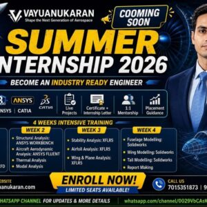 summer internship(industry oriented aircraft design & simulation program)