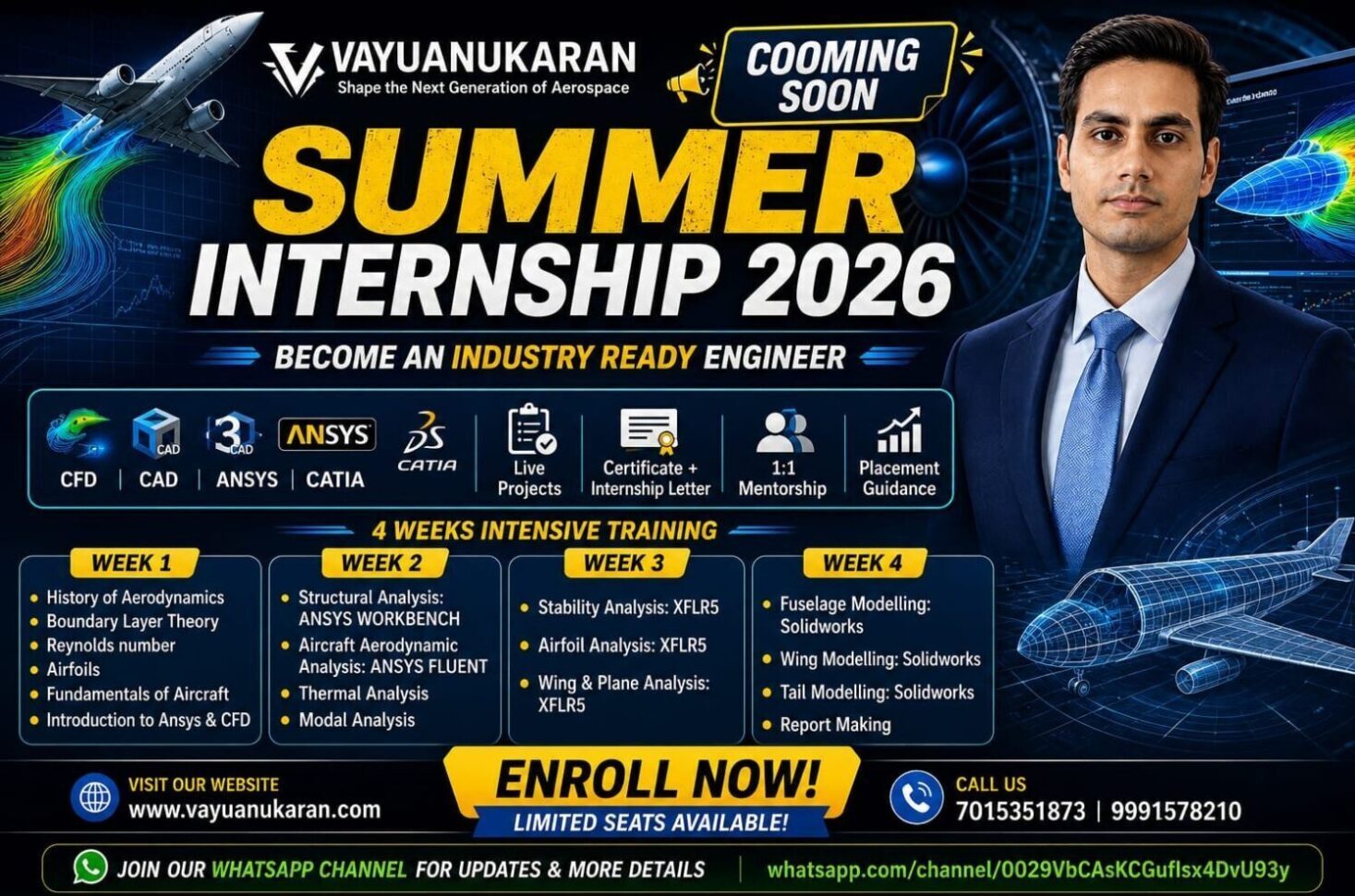 Summer internship(Industry-Oriented Aircraft Design & Simulation Program)